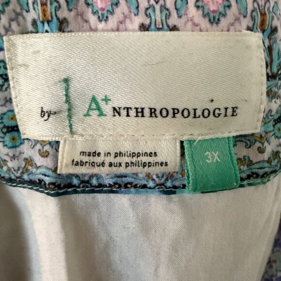 A+ by Anthropologie Gathered Tiered Maxi Dress – Boho Print (Plus 3X) - Picture 4 of 5